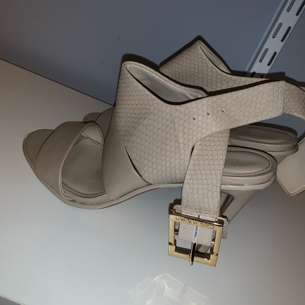 Tan Calvin Klein heels